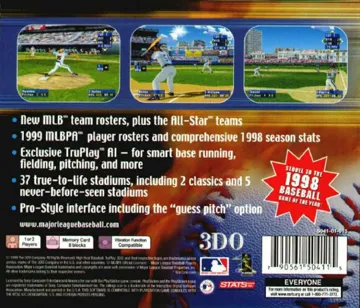 High Heat Baseball 2000 (US) box cover back